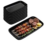 DGN 8 Stück Klein Teller, Kuchenteller Schwarz, Servierteller Dessertteller, Servierplatten, Frühstücksteller, Kleine Speiseteller für Sushi Dessert Kuchen Usw