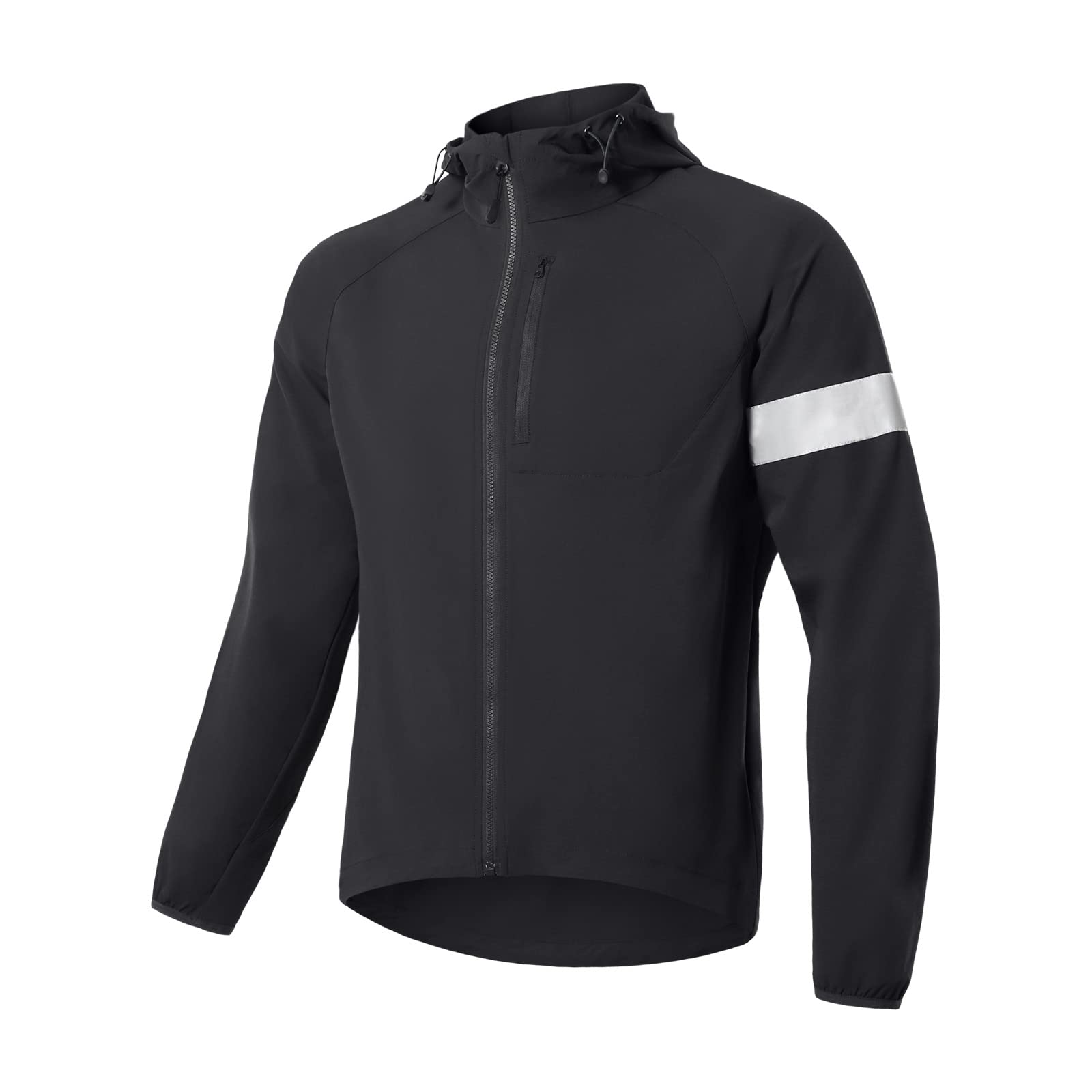 ARSUXEOCommuter Cycling Jackets for Men Running Jacket with Hood Windproof Water Repellent Windbreaker Bike Gear