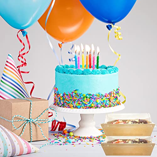 Unarty 50 Pack Charcuterie Boxes With Clear Lids, 5 Inch Square Food Containers For Desserts, Kraft Bakery Boxes For Cookies, Cake, 50Yd Jute Twine And 50 Pieces Thank You Stickers (Brown) #TOP4