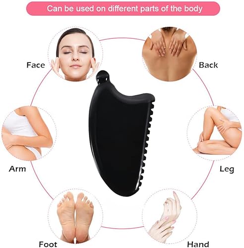 Miniatura 3 de Gua Sha Masajeador facial Gua Sha Bian Gua Sha Piedra Facial Cuerpo Linfático Drenaje Masajeador Wildling Guasha Herramienta Escultor Cara