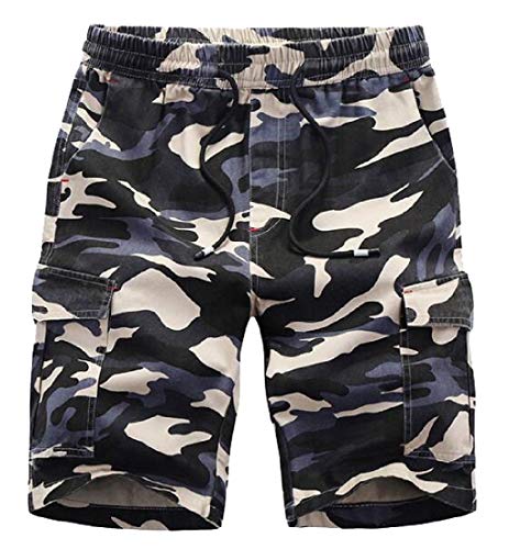 F.Shanlihong Relaxed Fit Outdoor Shorts Comouflage Camo Cargo Shorts for Men's 1 L