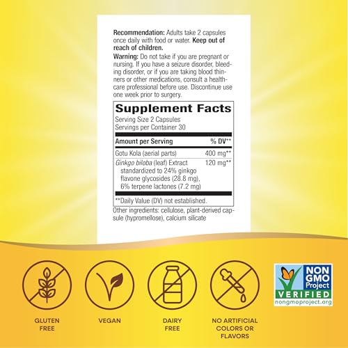 Nature's Way Ginkgo Capsules, Supports Memory & Concentration*, 120 ct - image 5