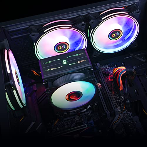 Onewatt DS-G06DS ARGB LED 120MM Case Fans Remote Control for PC Cases, CPU Coolers, Radiators System (6pcs RGB Fans, G Series) - Image 5