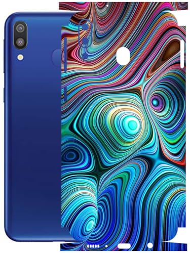 Image of AtOdds - Full Body Back Screen Guard Protector Film - Lamination Wrap Skin Sticker Compatible with Samsung Galaxy M20 | Scratchproof Matte Finish (Water Paint)