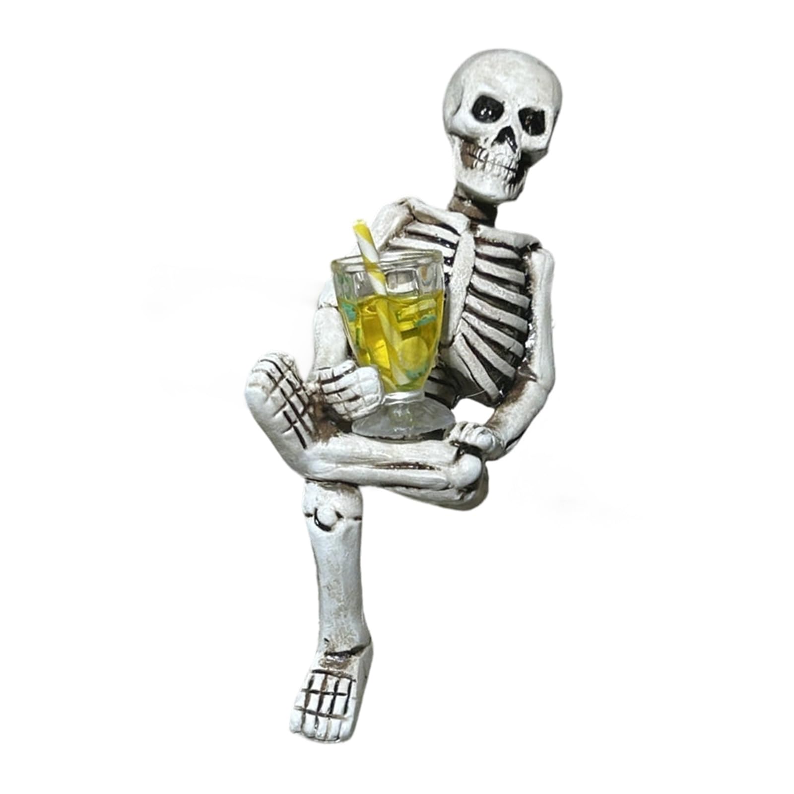 Osniyaw B Miniature Skull Figurine, Plant Decoration For Pots, Skeleton Garden Decoration, Statue, Planter, Huggers For Yard Decoration, Halloween Figures