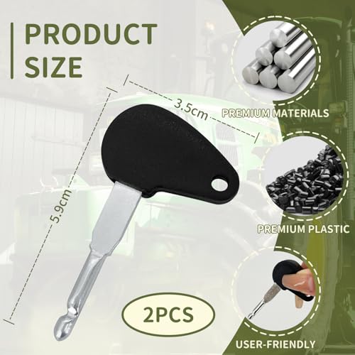 Baumaschinen Schlüssel Set pour Zündschloss Traktor - Trecker Schlüssel Ersatz Zündschlüssel Geeignet für den Einsatz als Bosch Schlüssel Traktor, 2 x zündschlüssel universal für auto traktor (2 PCS)