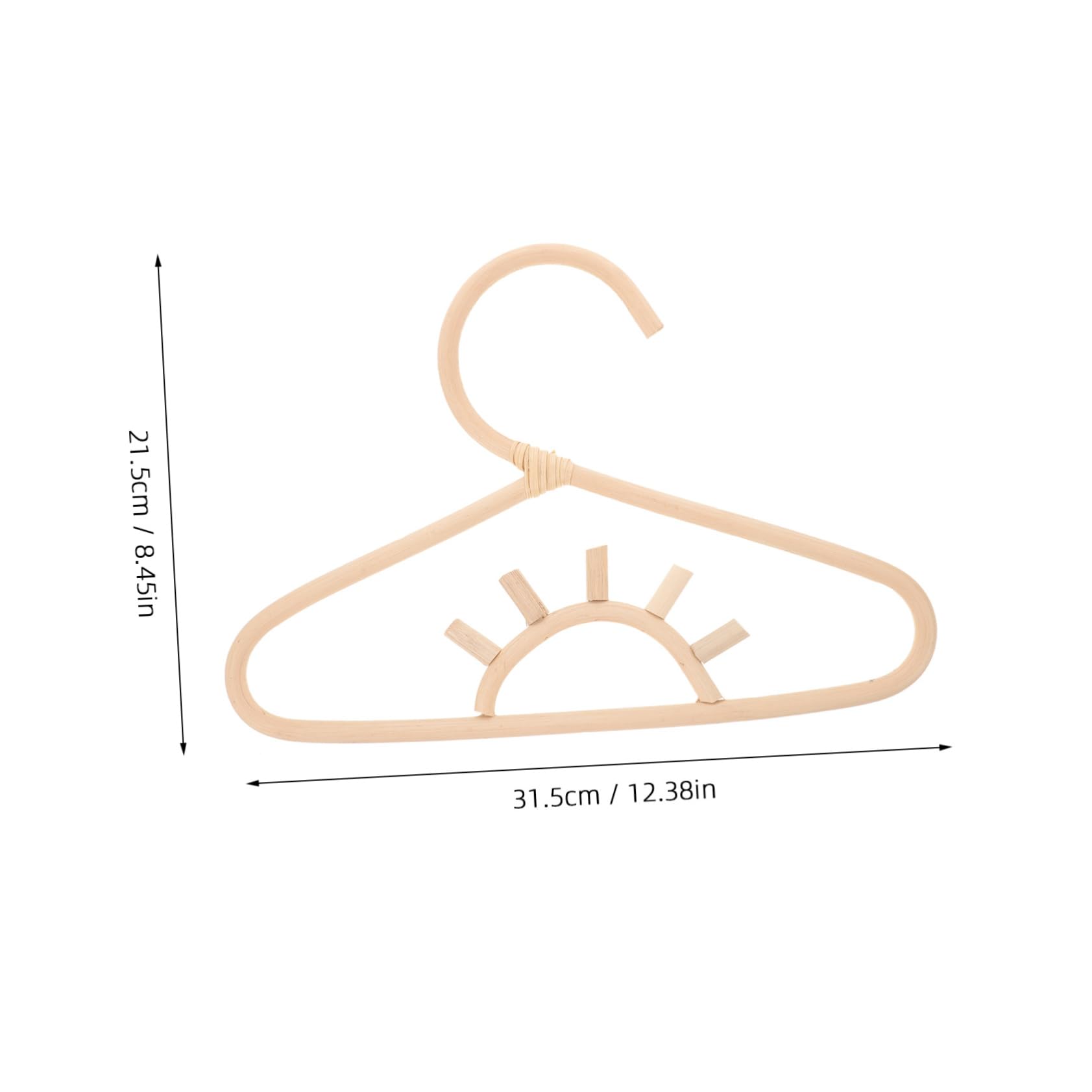 Cabilock Organize Boys and Girls's Closet Exquisite Rattan Craft Smooth Baby Hanger Wall Storage