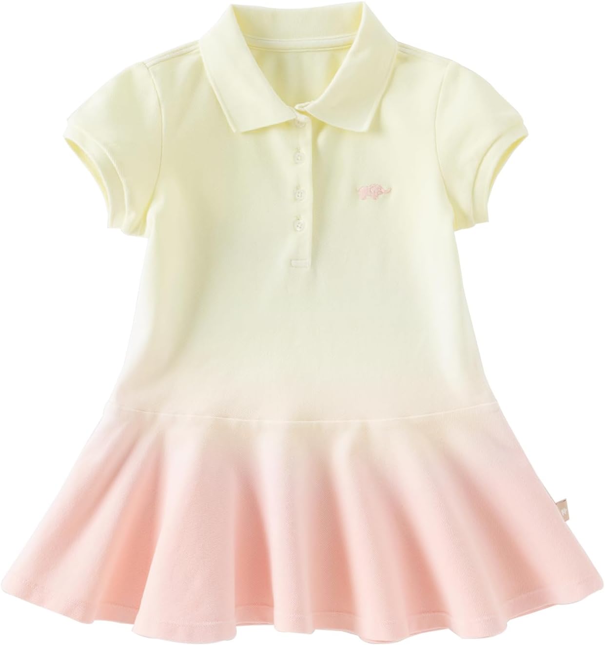DAVE&BELLA Toddler Girl Dresses Summer Sporty Polo Dress Short Sleeve Casual Uniform Sundress Baby Kids A-Line Playwear 2-9Y
