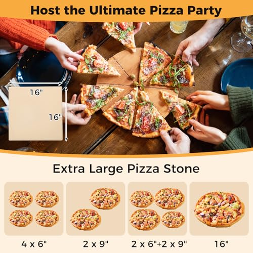Giantex Wood Fired Outdoor Pizza Oven with 16-Inch Pizza Stone, 2-Layer Cooking Space, Portable Pizza Maker for Backyard, Camping & BBQ, Foldable Legs, Charcoal & Wood Burning Grill - Thumbnail 4
