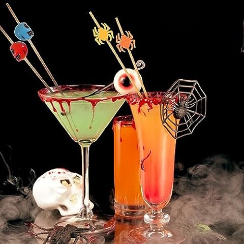 SRIZIAN 200Pcs Halloween Cocktail Picks Cover