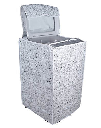 Classic® Top Load Washing Machine Cover Suitable For LG 6 Kg, 6.2 Kg, 6.5 Kg, 7 Kg (56cmsX56cmsX85cms, White & Grey)
