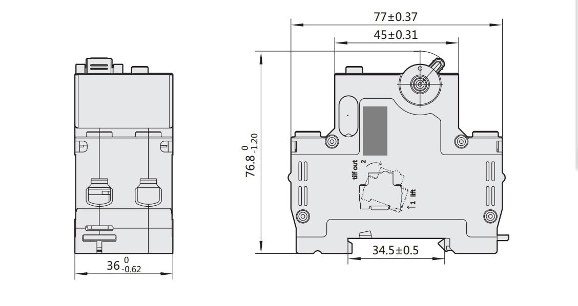 Interruttore automatico, 6A 10A 16A 32A 63A 10MA 0,01A RCBO 1P+N 230V Corrente differenziale(63a)