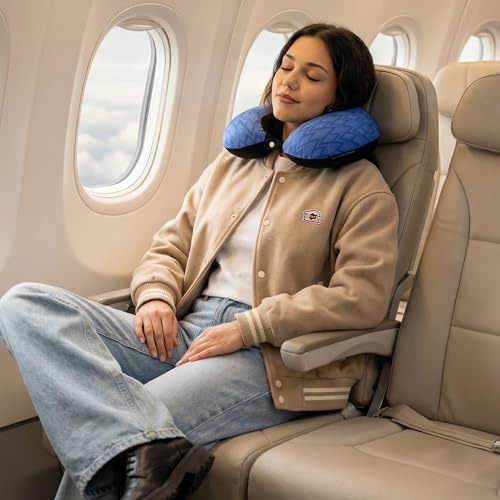 Image of Nasher Miles x Harry Potter Ravenclaw Memory Foam Neck Pillow for Travel, Removable Washable Polyester Cover with 360 Stable Neck Support (Black & Blue)