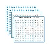 Credit Card Reward Categories for Points or Miles self Adhesive Decals Stickers Labels,Credit Card Organize Tracker Organization (Blue)