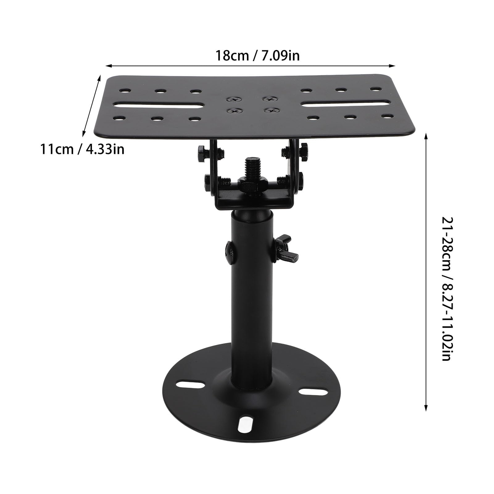 Supporto Altoparlante, Montaggio a Soffitto e Parete in Metallo Ispessito con Asta Telescopica, Staffe per Altoparlanti for Home Theater, Studio Musicale, Sala Multimediale