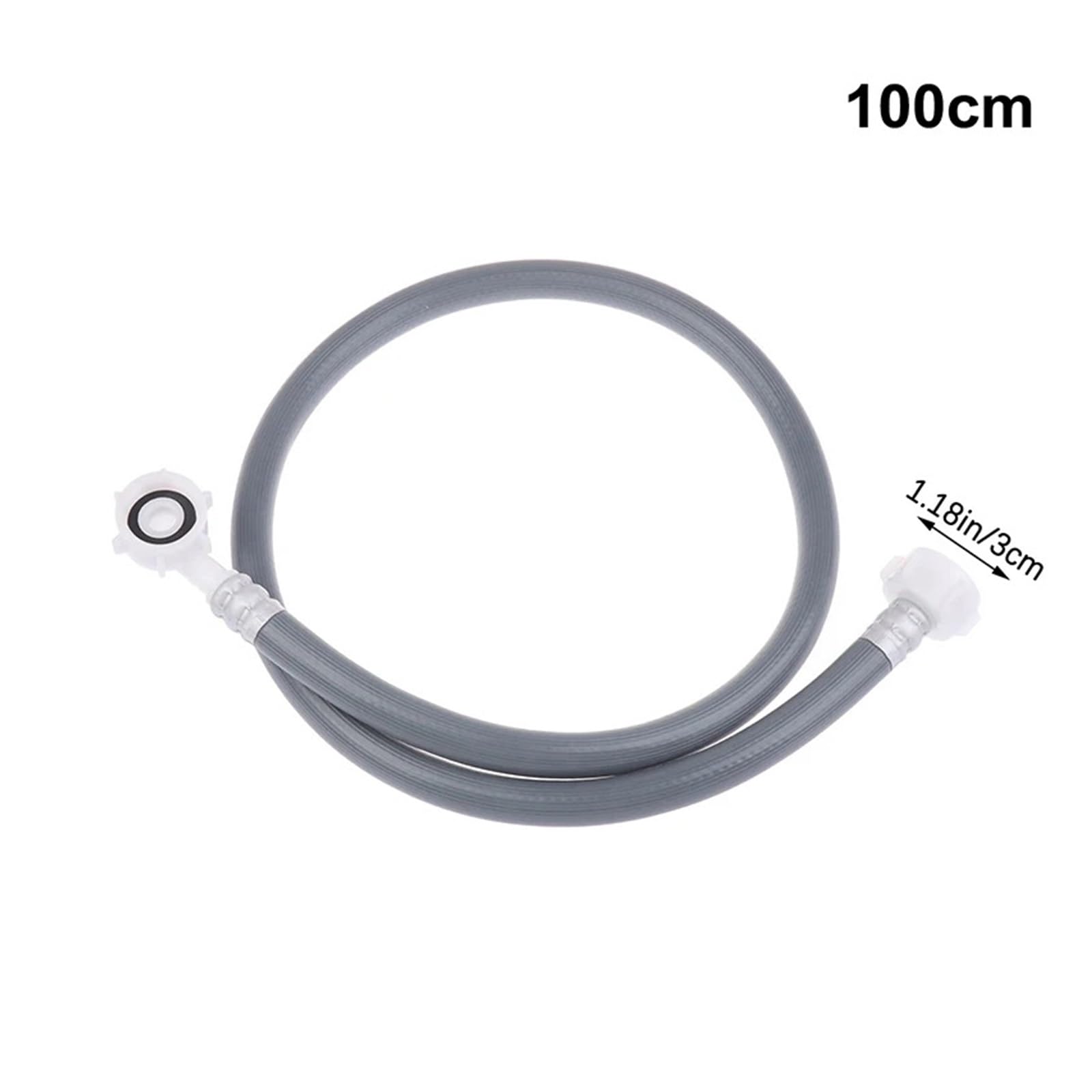 Tubería de entrada for lavadora y lavavajillas, manguera de llenado de alimentación de agua con conexión de entrada de agua curva de 90 grados, reemplazo de tubería de agua | 100CM