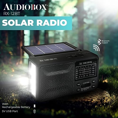 Audiobox RX-12BT RX-12BT Rádio de emergência solar multibandas