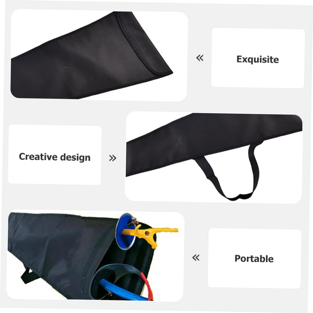 Abaodam Fencing Bag Bag Daily Use Sword Pouch Reusable Sword Bag Portable Fencing Pouch Fencing Equipment Storage Supply Fencing Accessories Fencing Supply Oxford Cloth Black