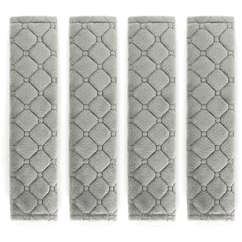 AFLOWER Car Shoulder Strap Covers 4 Pack Safety Belt Shoulder Strap Pad Soft Comfort Seat Belt Harness Pads Covers Car Seatbelt Cushion Protector Seatbelt Padding for Kids Cover