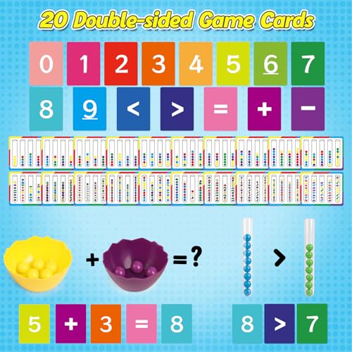 Broytain Counting and Color Sorting Toys for Toddlers,Math Manipulatives Match Games Educational Learning Fine Motor Skills,STEM Preschool Kindergarten Learning Activities - Image 5