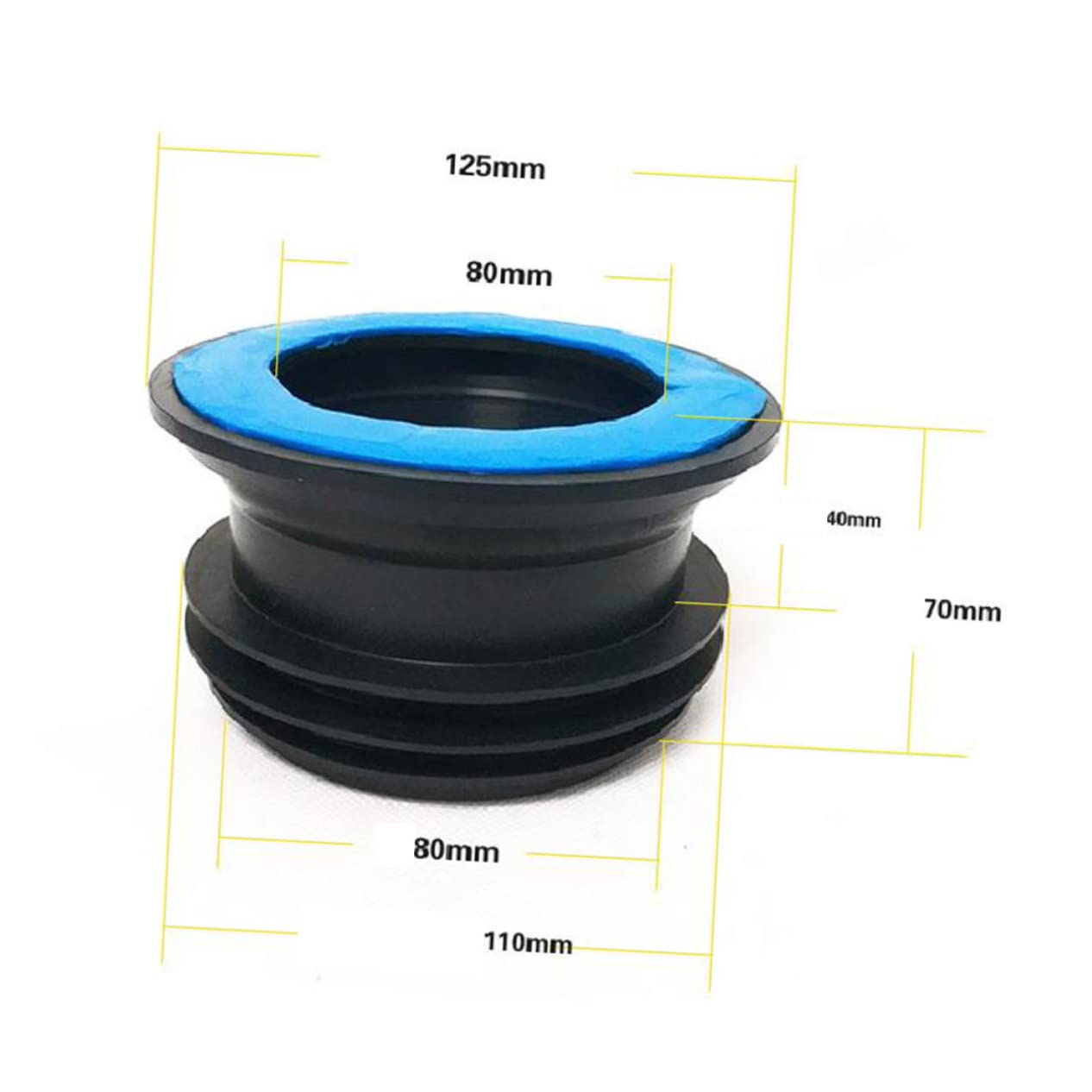 Lurrose 2 Stck. Toilettendichtung Toilettenring abflussstopfen Siegelring WC-Flanschring wc dichtring Dichtungsring ablassen Geruchsabweisender Abflussdichtring Gummi Blue
