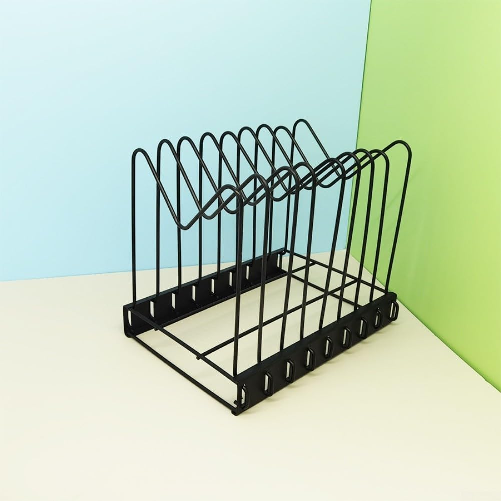 8 sezioni per organizer da scrivania con design regolabile, supporto in metallo per riporre documenti, libri e lavagne da cucina con rivestimento antigraffio e antiruggine