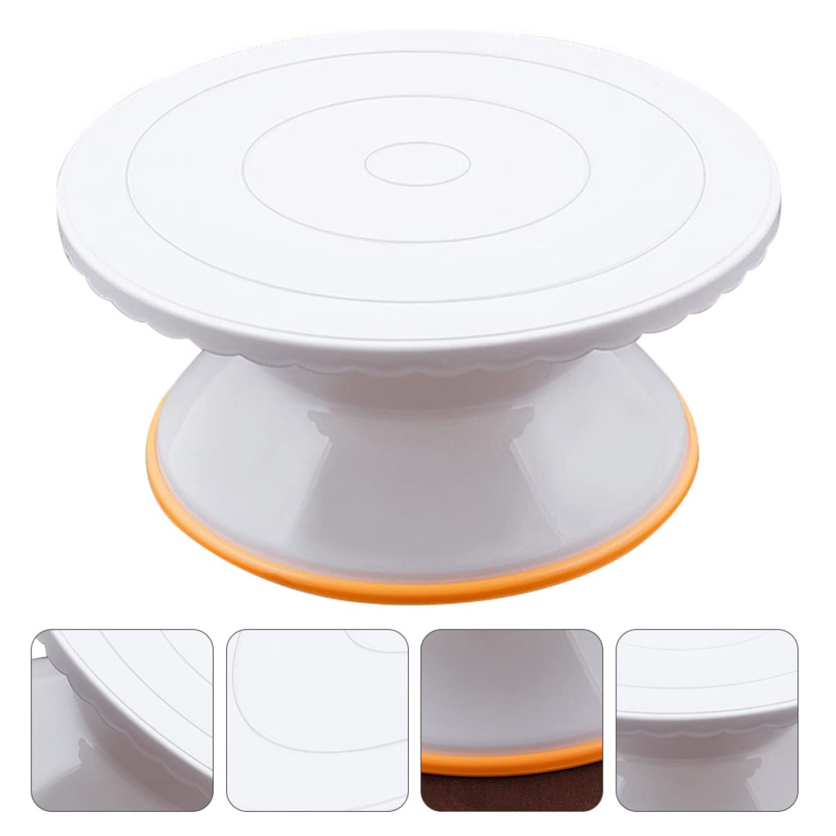 Veemoon Plato Rotatorio para Pasteles de White 10 Pulgadas