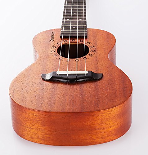 WINZZ Concert Mahogany Hawaii Ukulele with Bag, Finger Sticker, Chord Card, Tuner, Strap, Picks, Extra Strings, Polish Cloth, 23 Inches