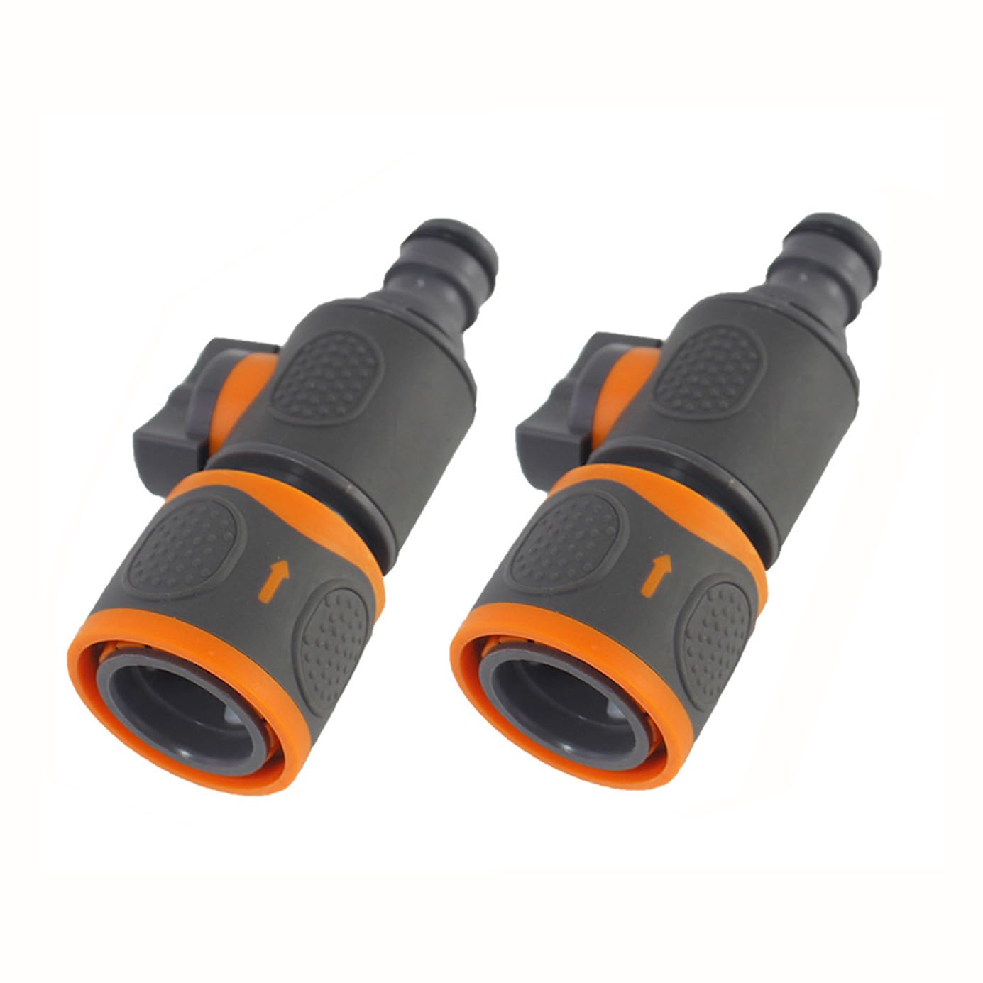 Zwenjuan 2 Stück Gartenschlauch Anschlussnippel,Schlauchkupplung aus Acrylnitril Butadien Styrol mit Regulierventil Gartenschlauch-Schnellverbinder Absperrventil,Verbindungsadapter