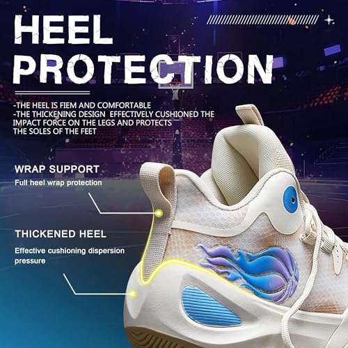Image of Men's Basketball Shoes Fashionable Breathable Anti Slip Sports Shoes Outdoor Running Fitness Training Shoes