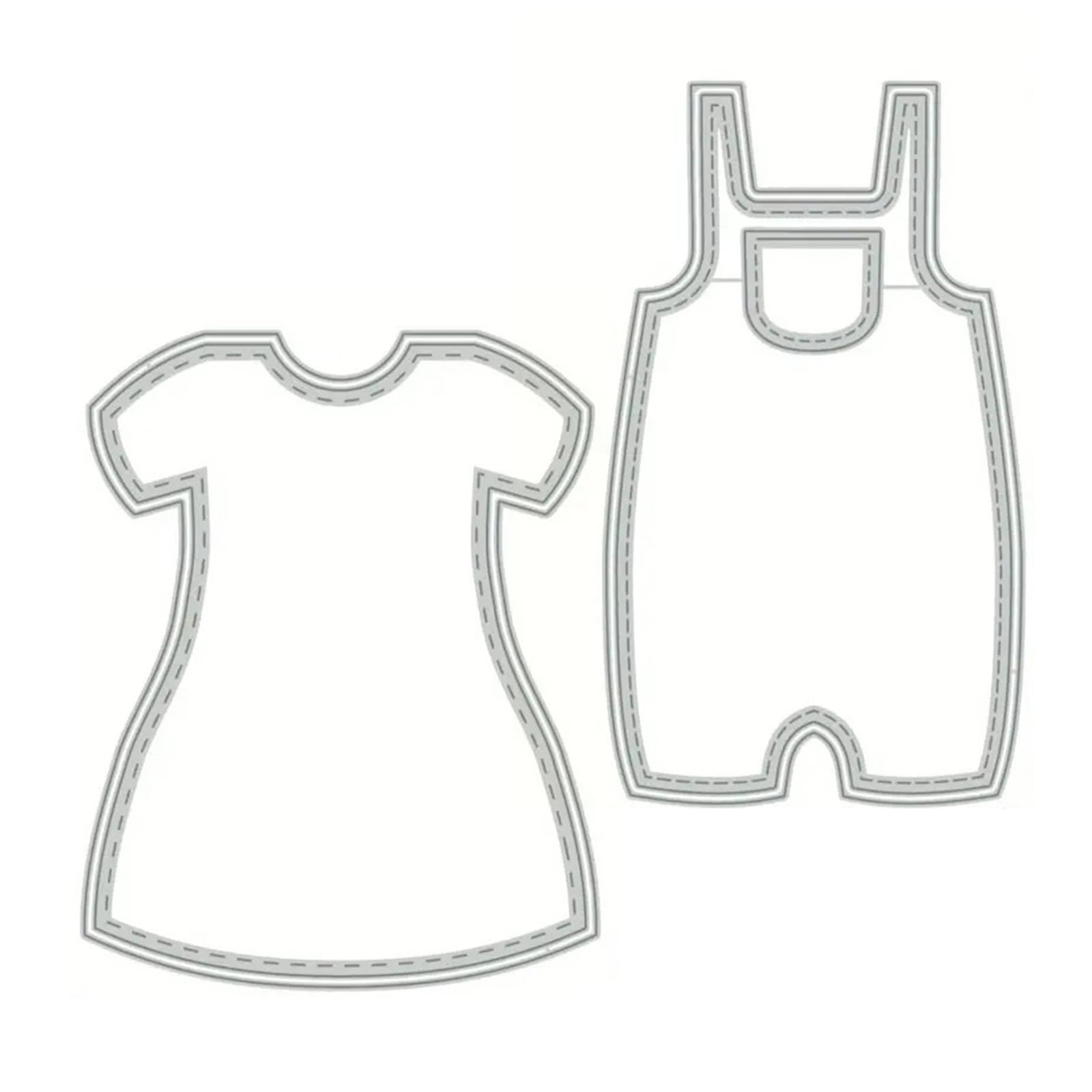 Cvzj Silver Infant Dress Clothing Die Cut Embossing Templates Carbon Steel Cutting Dies For Card Making Scrapbooking Album Packaging
