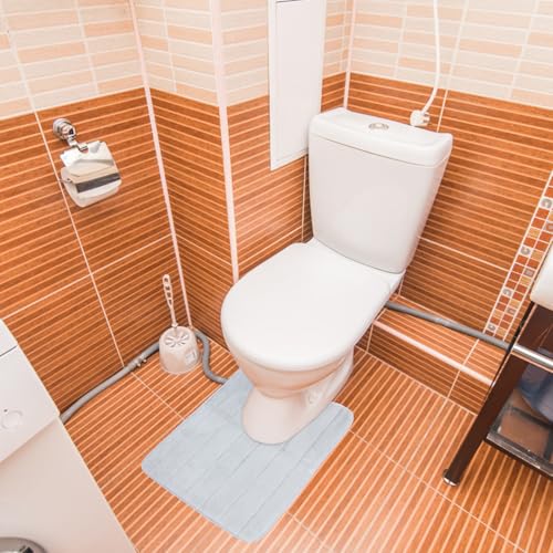 Alfombrilla para baño en forma de U cojín absorbente portátil para inodoro 3
