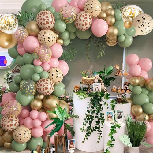 Image of Amandir 170Pcs Jungle Safari Balloons Garland Arch Kit