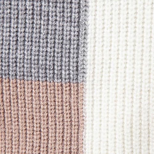 Mens Crew Neck Pullover Sweater Casual Long Sleeve Color Block Knitted Winter Fashion Thermal Sweaters Top3