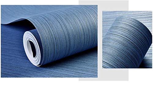 Smhcha Tapete Modernes Minimalist-Marineblau 51308 Im Nordischen Stil Vlies-Tapete Moderne 3D Optik Design Wandaufkleber Fototapete Für Hauptdekoration-Wohnzimmer Kinderzimmer 0.53X10M Cover