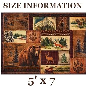 Aspmizfarmhousearearug5x7buffaloplaidlodgebearmoosedeerlivingroomrugswashablerusticcabinwildlifebedroomthrowrugsnonslipfloorcarpetlargebrownvintagecountryhomedecor Urban Country Home Decor Aspmiz farmhouse area rug 5×7 buffalo plaid lodge bear moose deer living room rugs washable rustic cabin wildlife bedroom throw rugs non slip floor carpet large brown vintage country home decor urban country home decor
