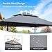 COBANA Grill Gazebo 8’x 5’ Outdoor Patio Backyard BBQ Grill Shelter Double Tiered Soft Canopy Top with Steel Frame and Bar Counters, Gray