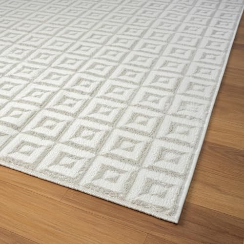 Tapete decorativo Luxe Weavers geométrico crema 4x5 miniatura 4
