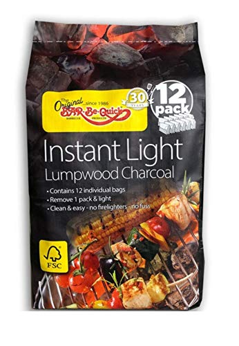 D4ME Bar-Be-Quick Instant Light Charcoal, 12 Packs