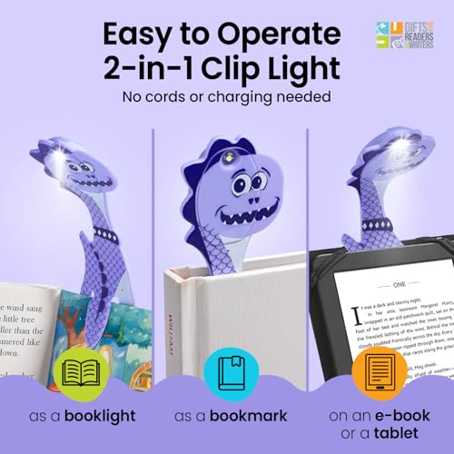 Image of Gifts for Readers & Writers Flexilight Pal 2-in-1 LED Reading Light | Bookmark & Clip-On Book Light | Portable Reading Lamp | Book Torch for Children | Essential Book Accessories | Gift for Book Lover