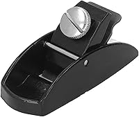 Vista 7 de Mini cepilladora de madera, profundidad de corte ajustable, acero al carbono, negro, carpintería, cepilladora manual, 0.5 pulgadas de ancho