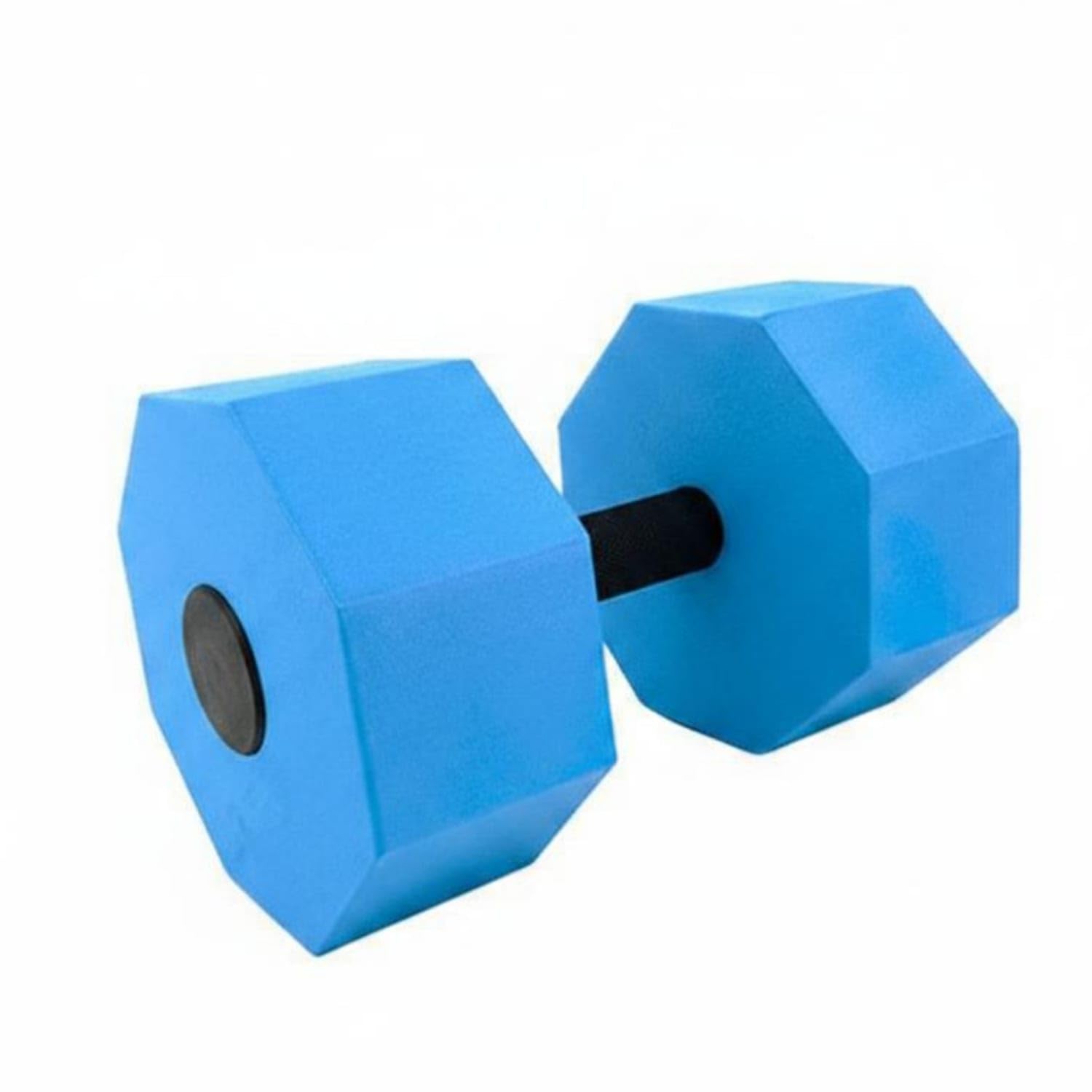 Octagonal EVA Water Dumbbell Black Grip Soft Water Dumbbell Low-Low-Stress Aqua Dumbbells Portable, Blue-image-36