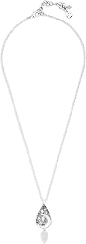 Lucky Brand Collar con colgante calado de luna plata talla única Metal chapado en plata con cristal de roca semiprecioso No es una piedra preciosa