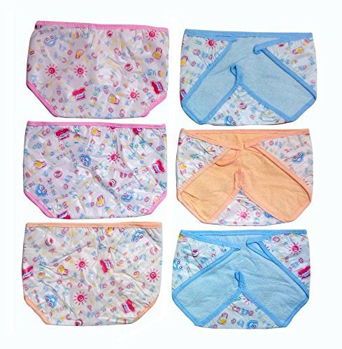 Teeny Weeny Baby Hosiery Plastic Diaper Tying Knotted Nappies Washable & Reuable Indian Style Langot Pack of 6 Pcs (Colour May Vary/Assorted Colours)-image-3