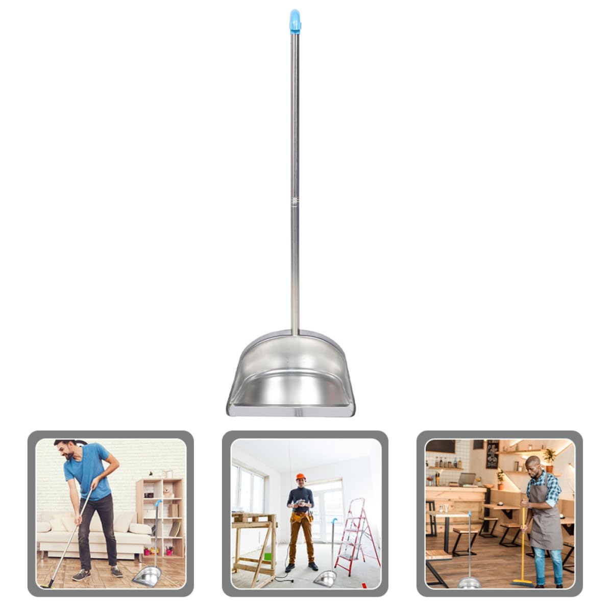 Recogedor de Acero Inoxidable con Diseño Desmontable de Grosor Práctico y Resistente para Uso Cocina Oficina y Hogar