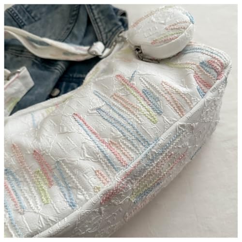 Women's Crossbody Bags Canvas Shoulder Bag Fashion Purses Come With Small Earphone Bag Pillow Handbags4