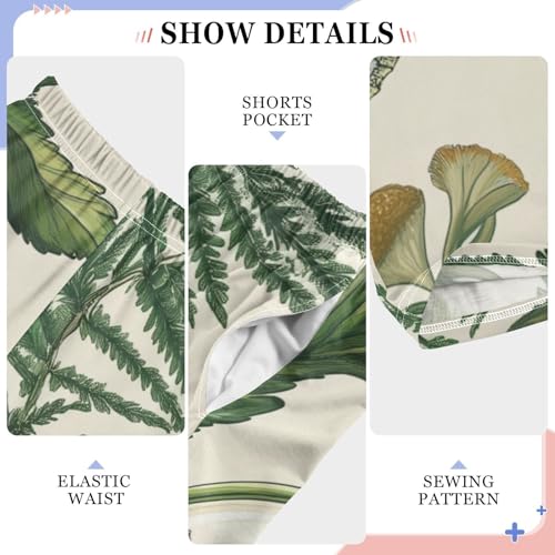 Butterfly and Leaves Boys Long Pants Soft Trousers Elastic Waist Kids Lounge Bottoms with Pockets S-XL4