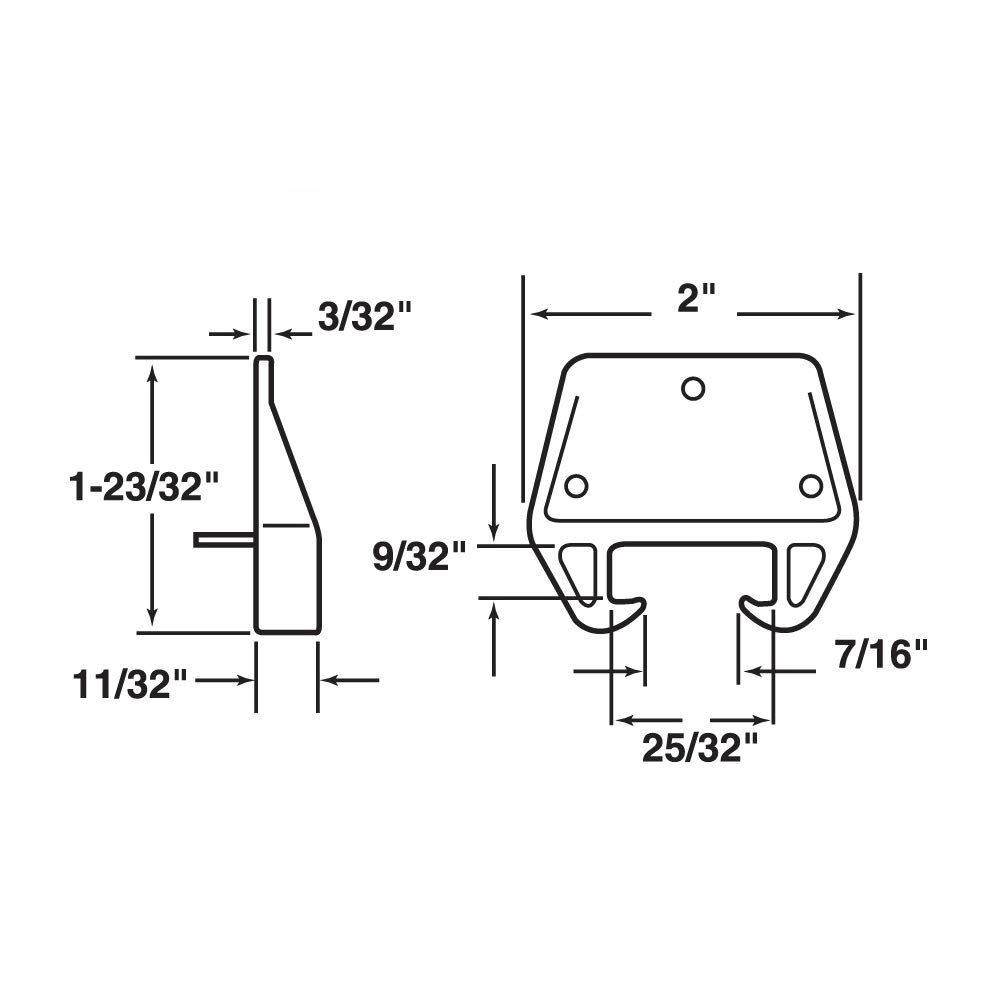 Prime-Line MP7082 1/4 In. x 7/8 In., Red Drawer Guide Kit (10 Pack)