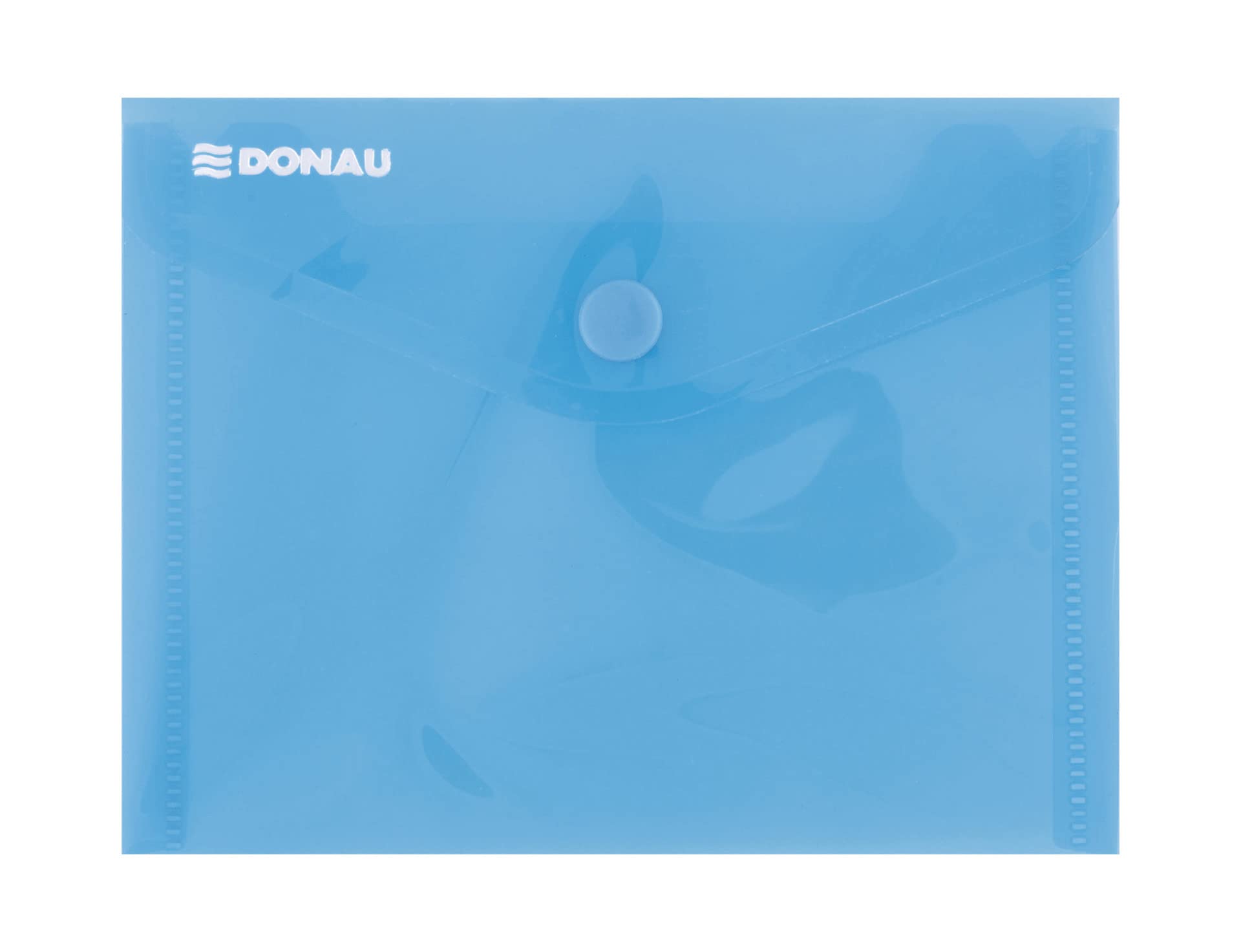 Envelope Wallet DONAU Press Stud PP A6 180 Micron Blue/Document Archiving/Type-Envelope/Kind-with Press Stud/Index-N.a. / Material-PP/Colour-Blue/Format-A6 / Thickness (mm)-180