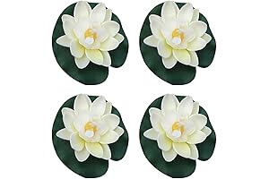 4PCS Floating Artificial Lotus Flower and Water Lilies Decor